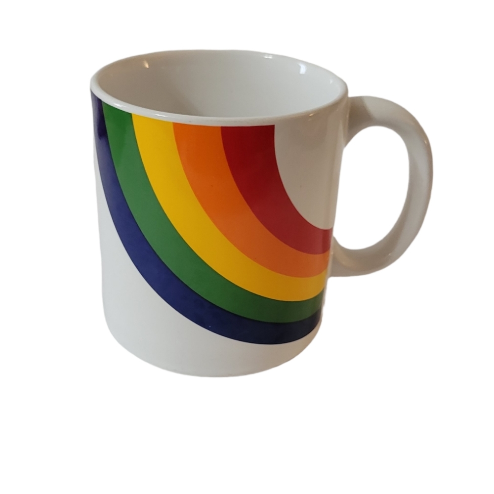 Vintage 80s FTD Rainbow Mug Ceramic PRIDE
